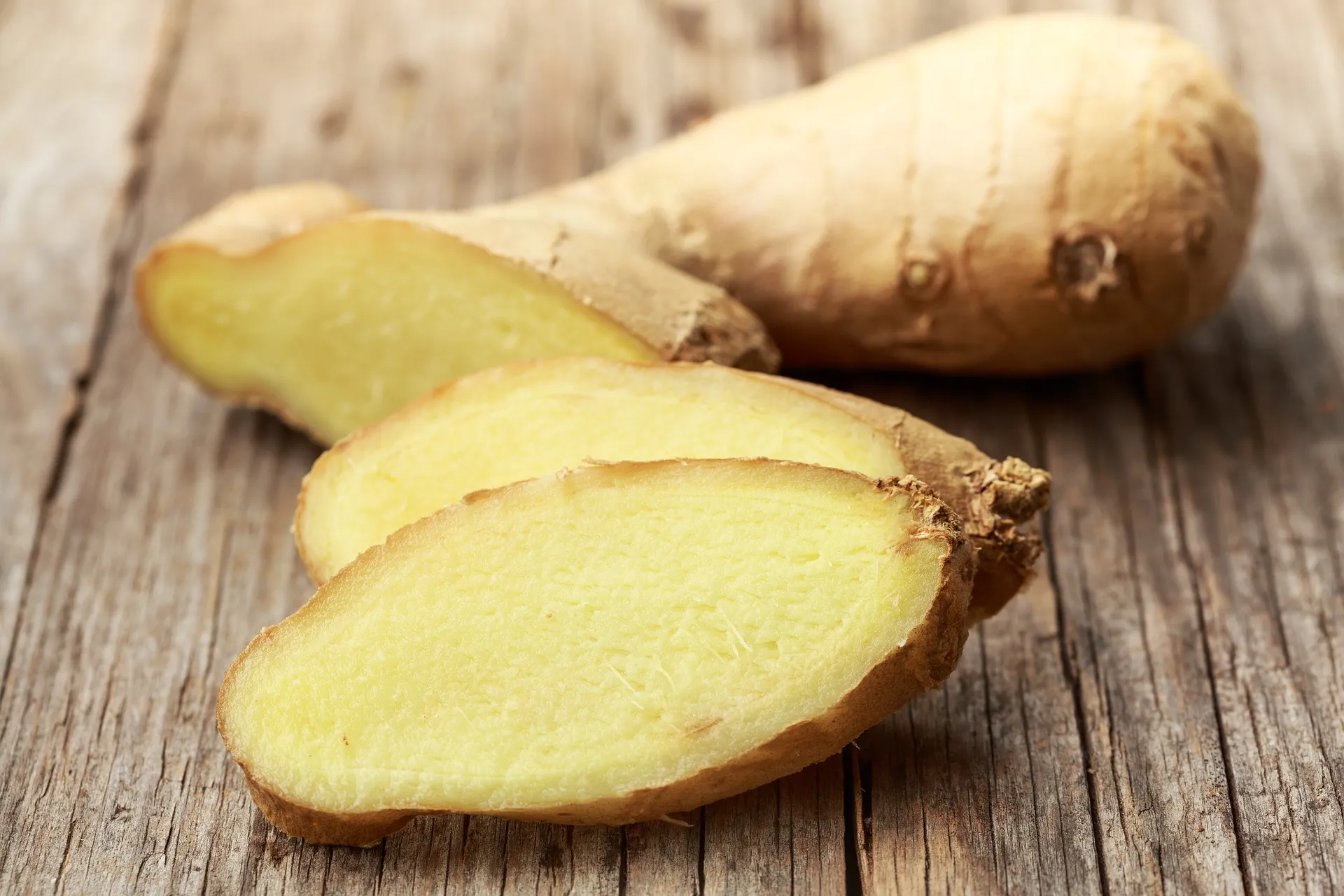 Ginger root has anti-inflammatory properties.