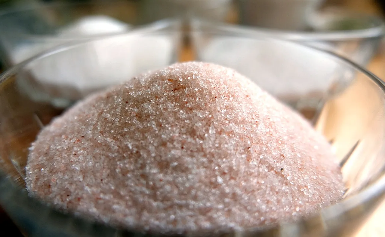 Pink Himalayan salt. Rich in iodine. 