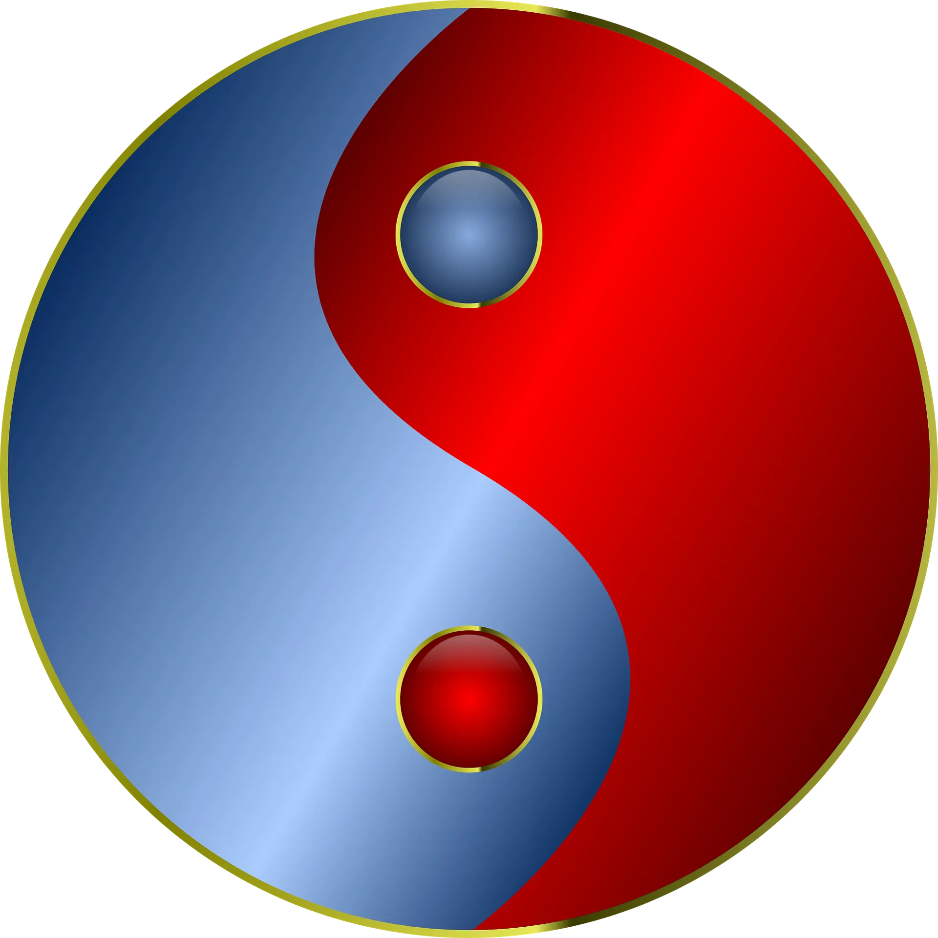 Yin-Yang in Chinese philosophy. (Reminiscent of the principle of movement between poles)