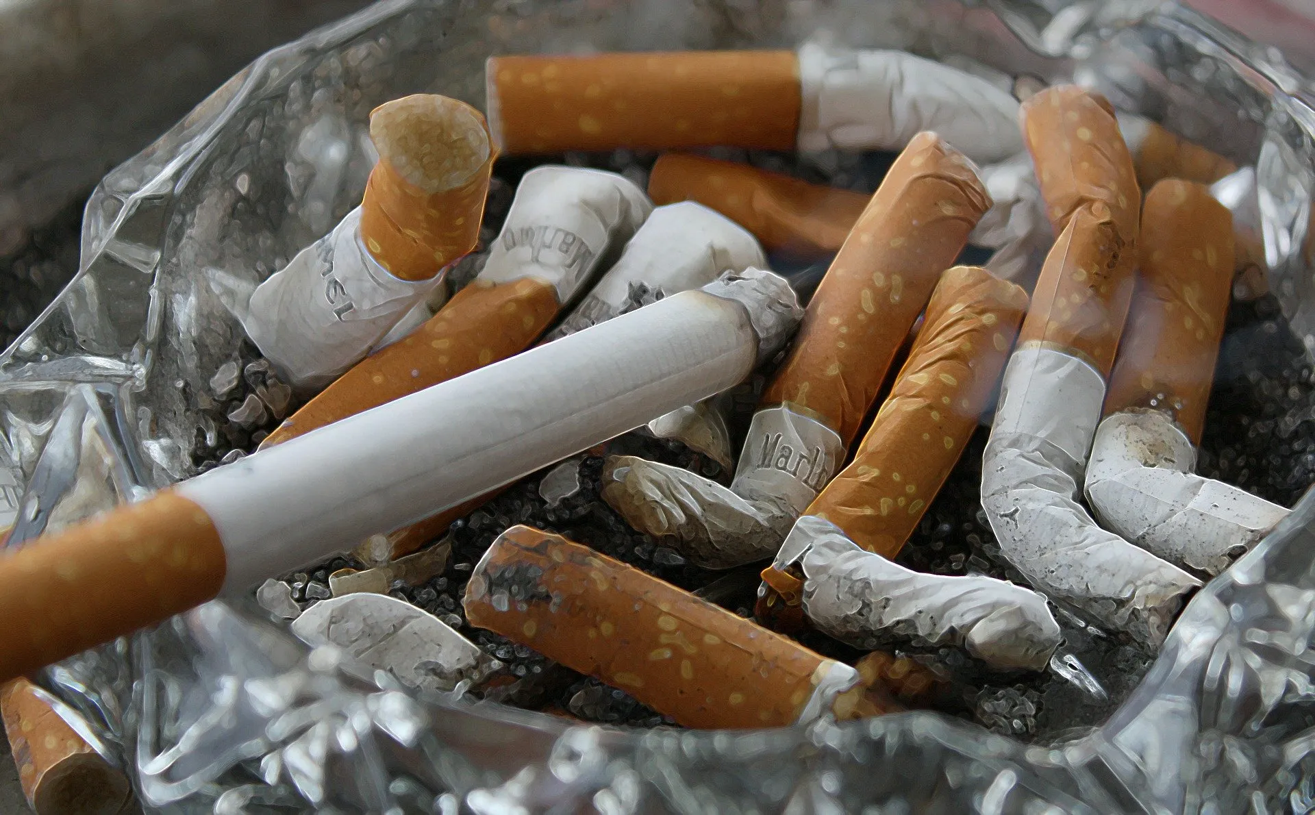 Smoking cigarettes addiction.